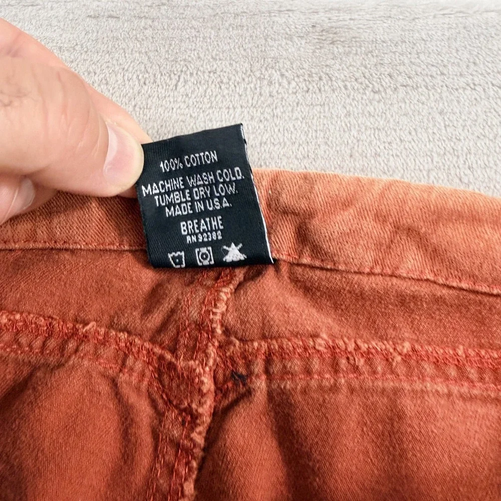 Vintage prAna Drawstring Cargo Pocket Pants in Rust Brown Men Medium USA Made